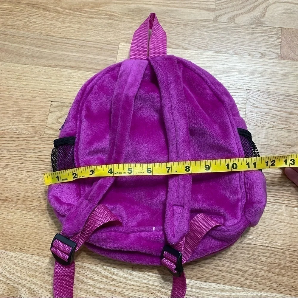Vintage Barney Mini Backpack Book Bag Purple Dinosaur Zip 90s